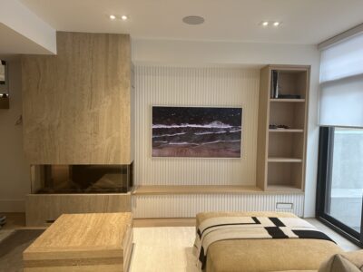 TV Unit Fluted Wall Panel